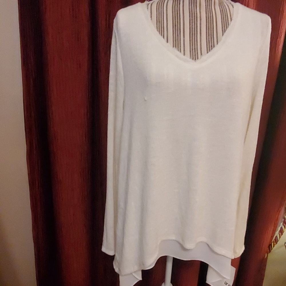 NWT Bar 111 Womens knit-overlay Blouse XXL